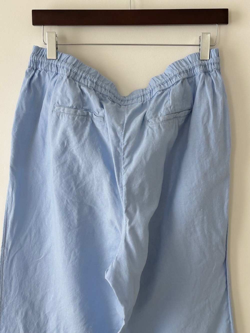 Charter Club 100% Linen Blue Wide Leg Pants - Picture 9 of 16